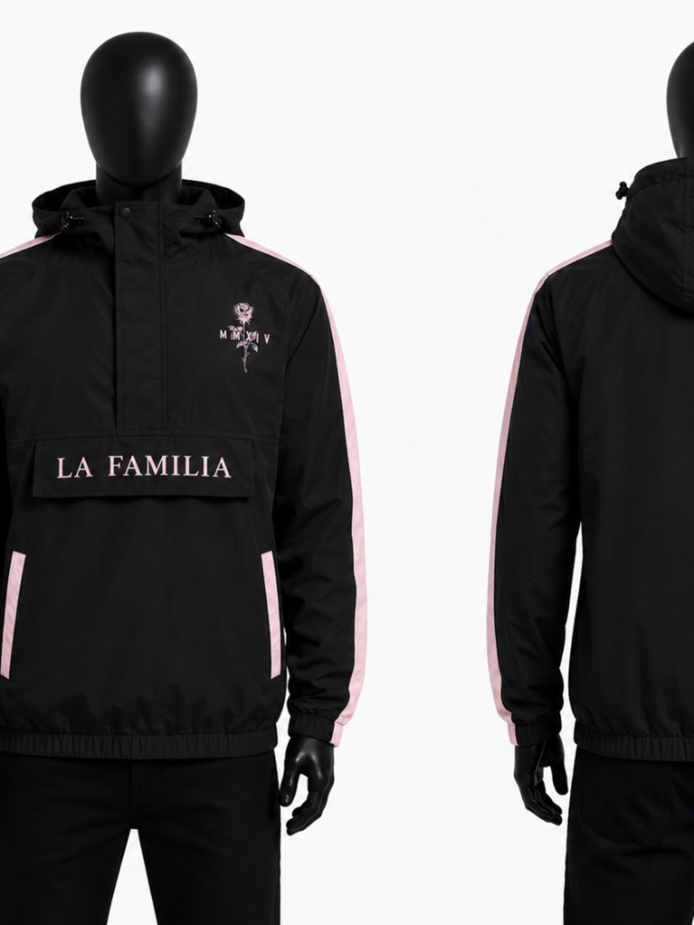 New La Familia Anorak Mens Black Jacket